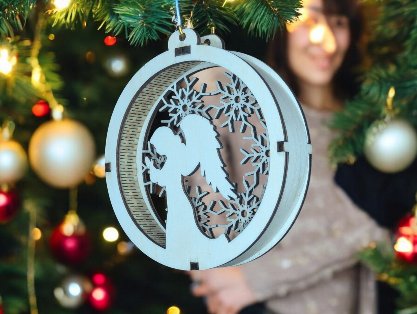 Christmas Ornaments Tree Decoration, 2 Layer 3D Ornaments