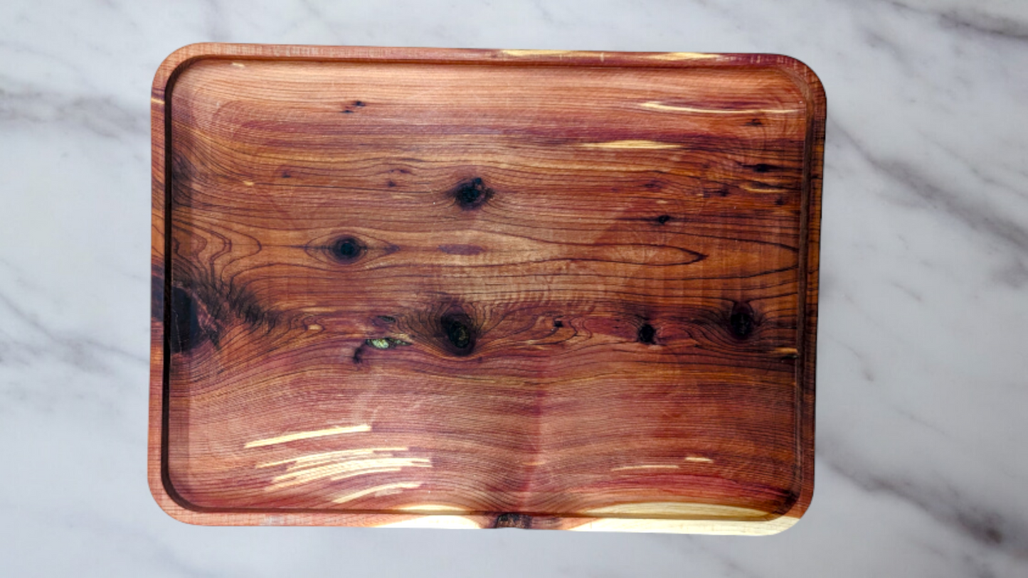 Cedar Rectangle Serving Display Platter