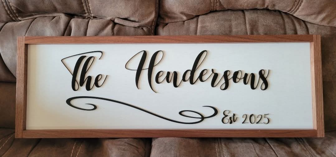 Wood Décor Signs,  Custom Family Last Name Wall Art