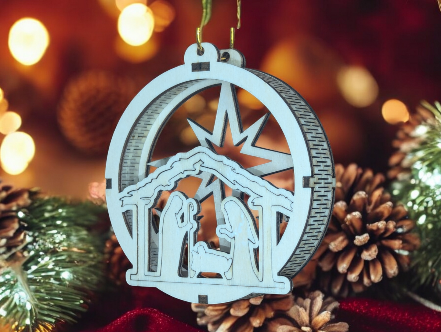 Christmas Ornaments Tree Decoration, 2 Layer 3D Ornaments