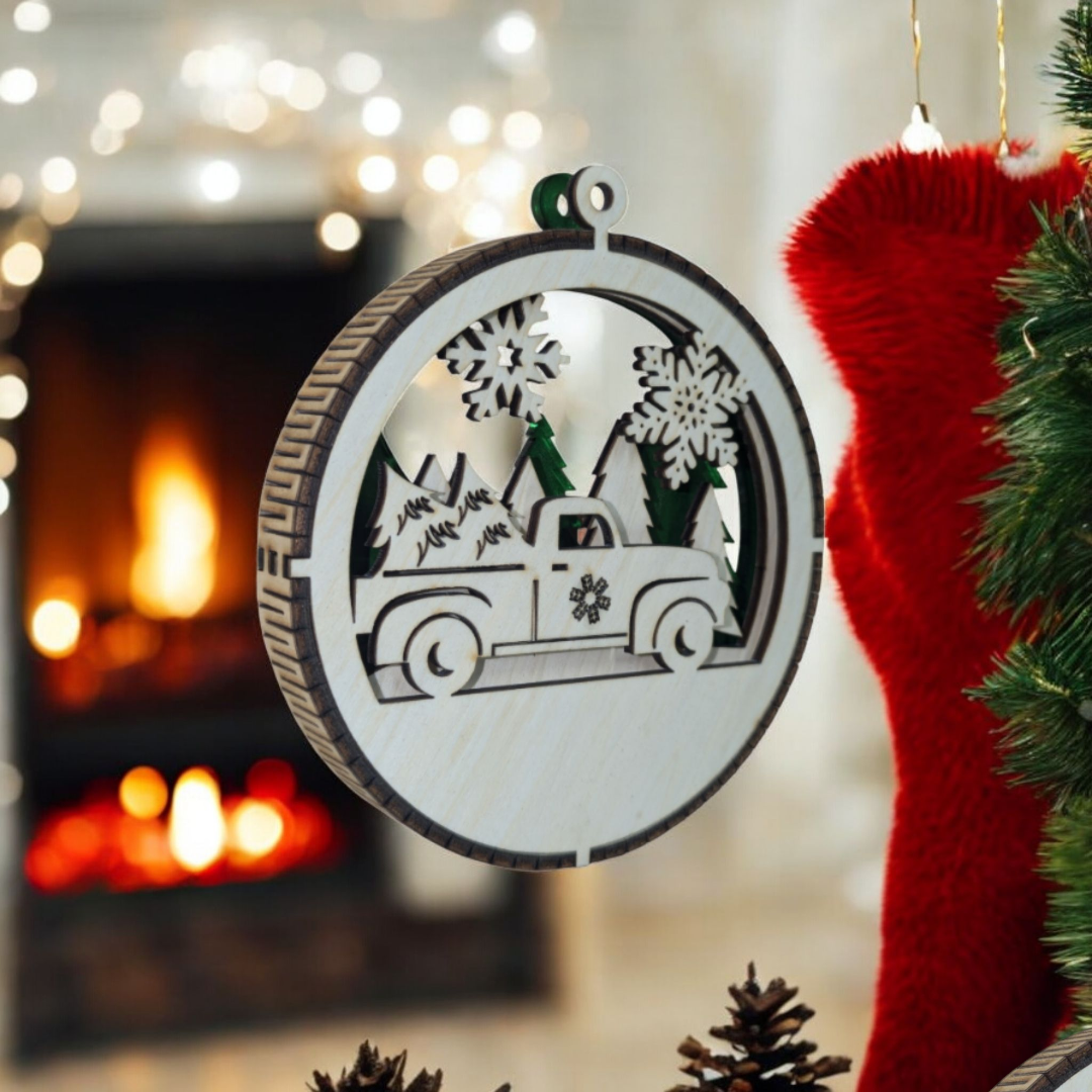 Christmas Ornaments Tree Decoration, 2 Layer 3D Ornaments