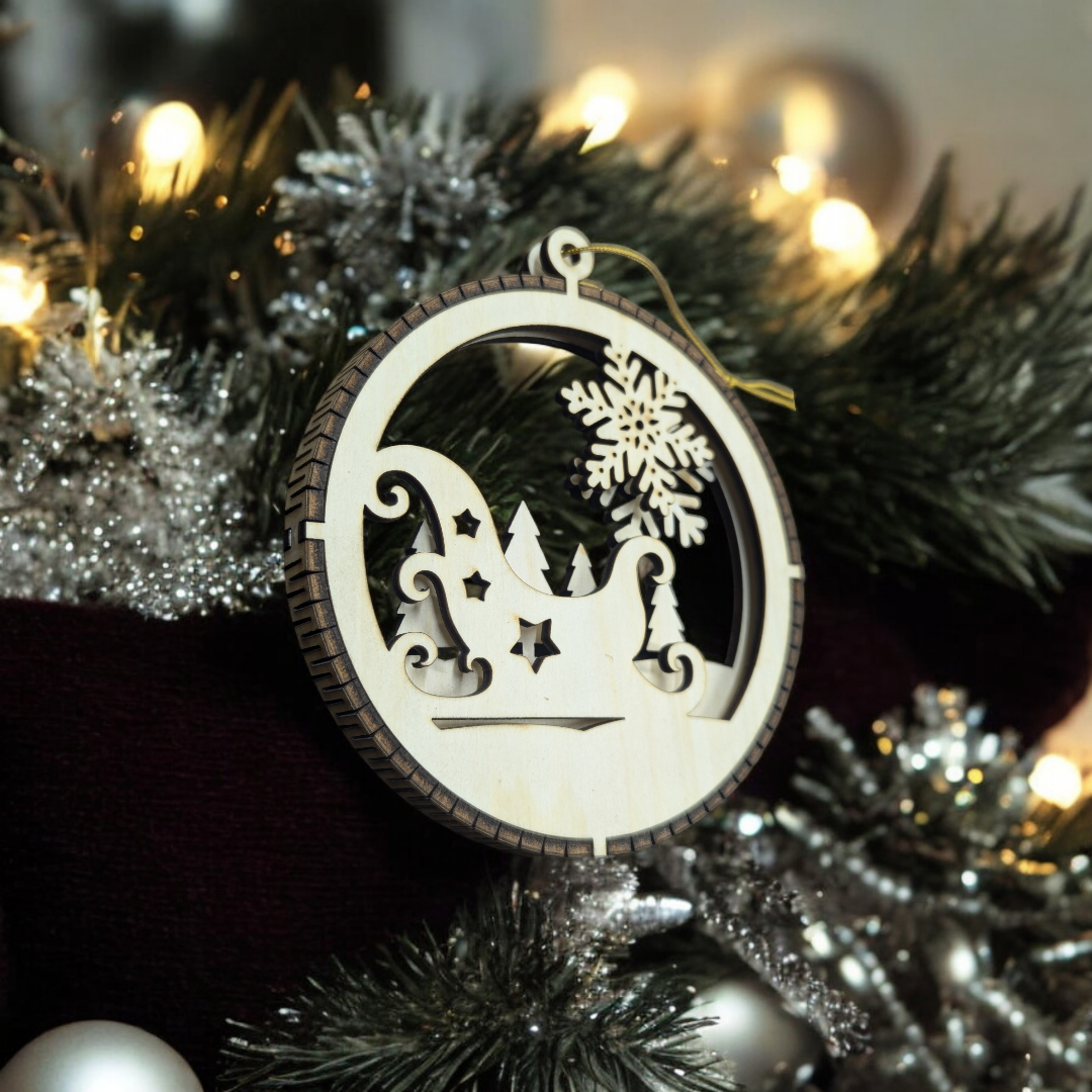 Christmas Ornaments Tree Decoration, 2 Layer 3D Ornaments