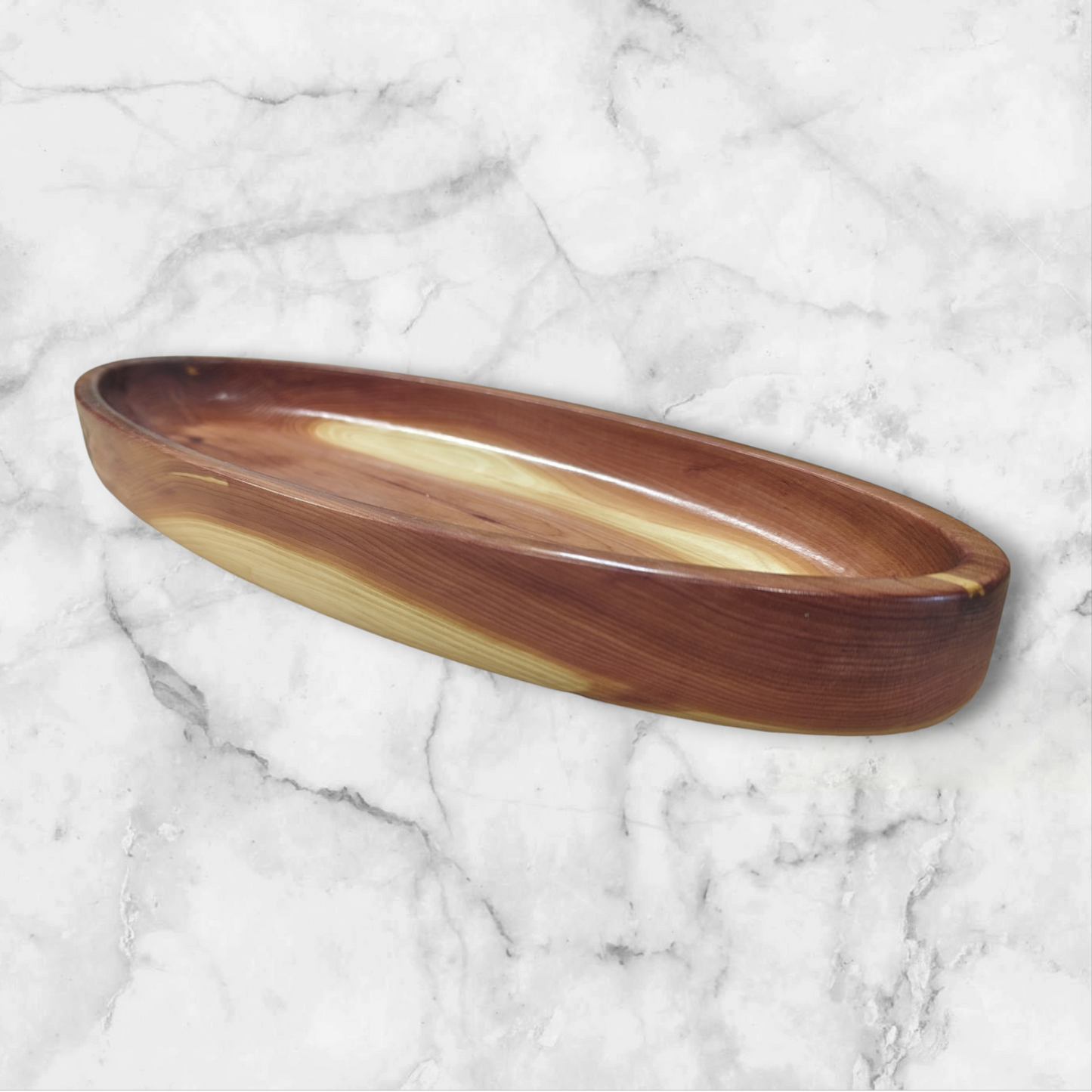 Oval wooden Display Bowl-Red Cedar_2