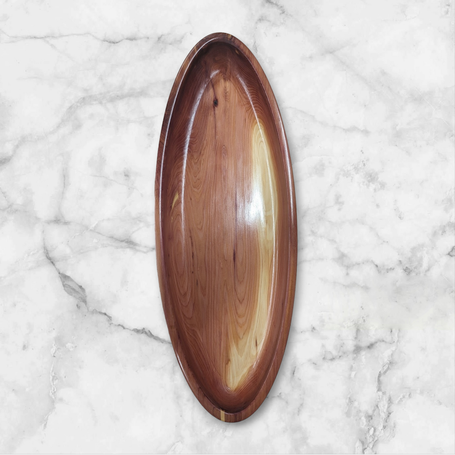 Oval wooden Display Bowl-Red Cedar