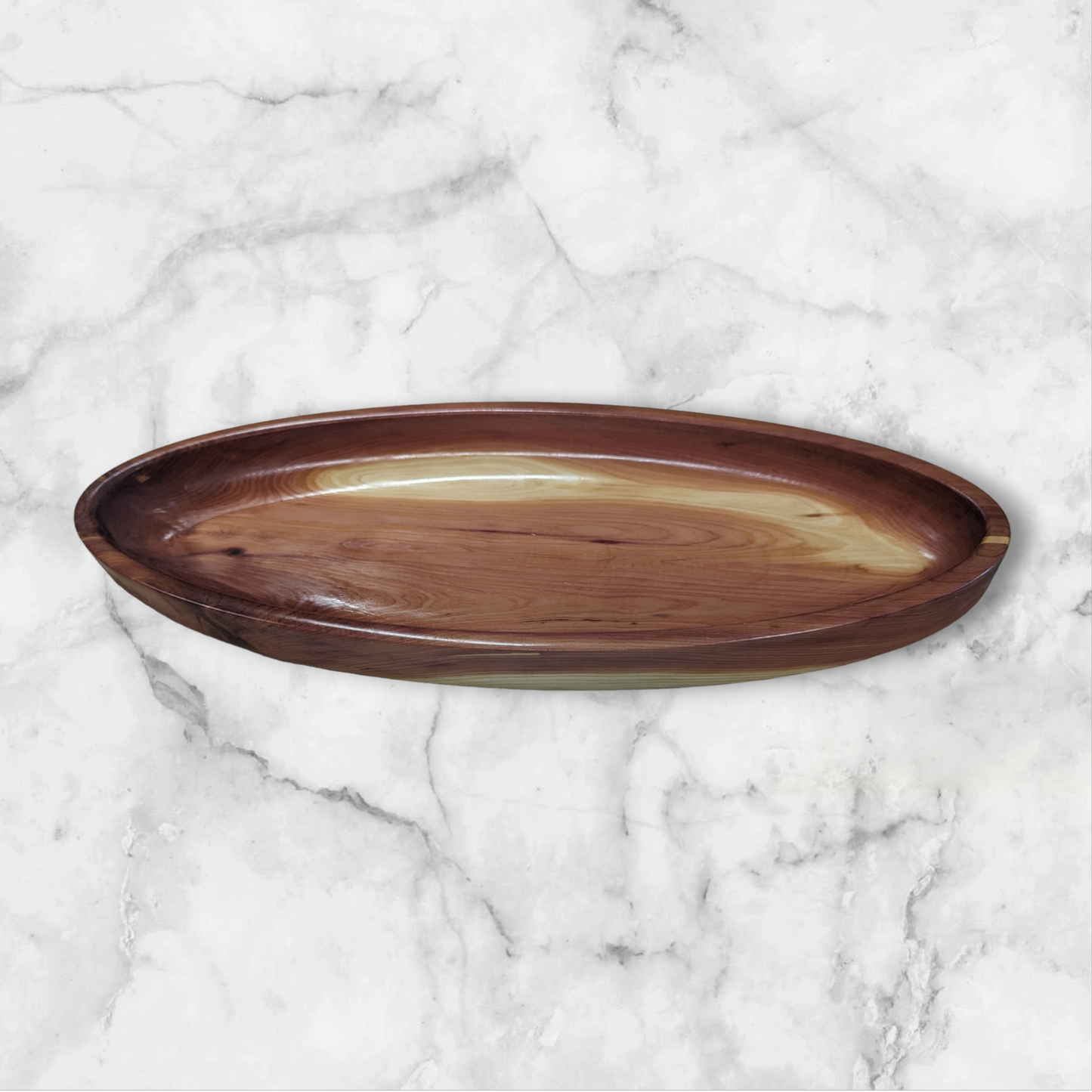 Oval wooden Display Bowl-Red Cedar_2