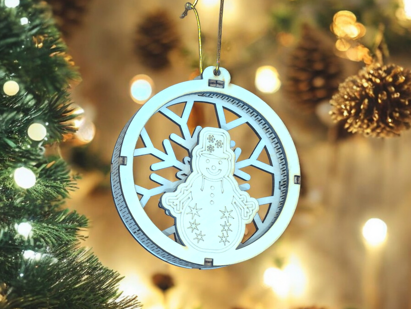Christmas Ornaments Tree Decoration, 2 Layer 3D Ornaments