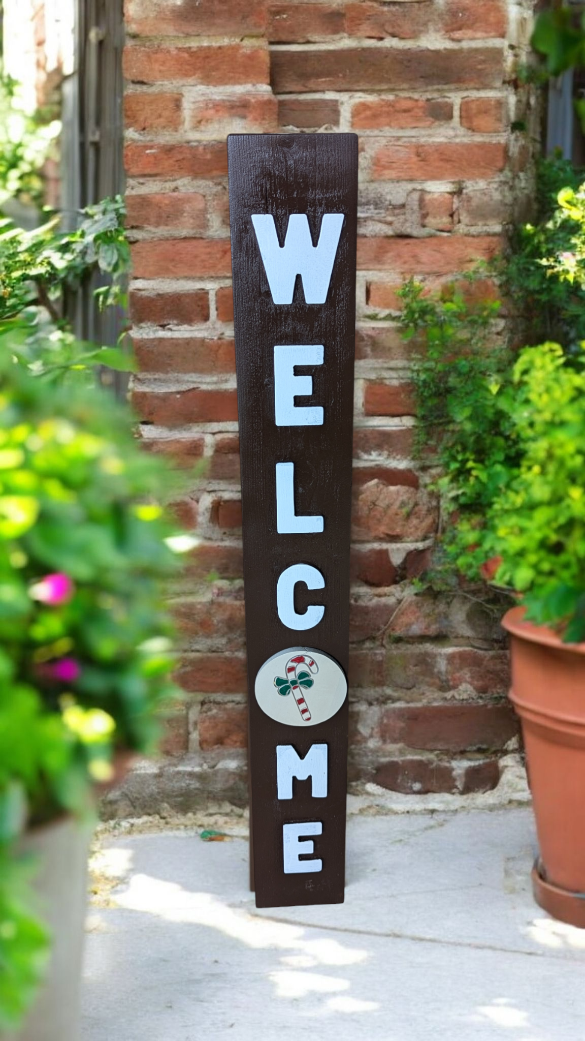 Welcome Sign Insert - Candy Cane