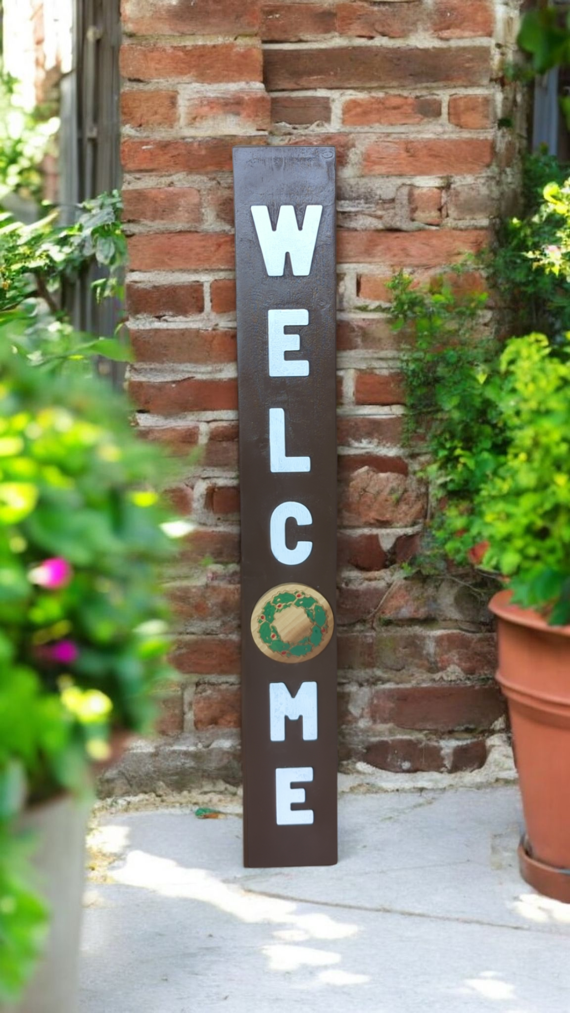 Welcome Sign Insert - Holly Wreath