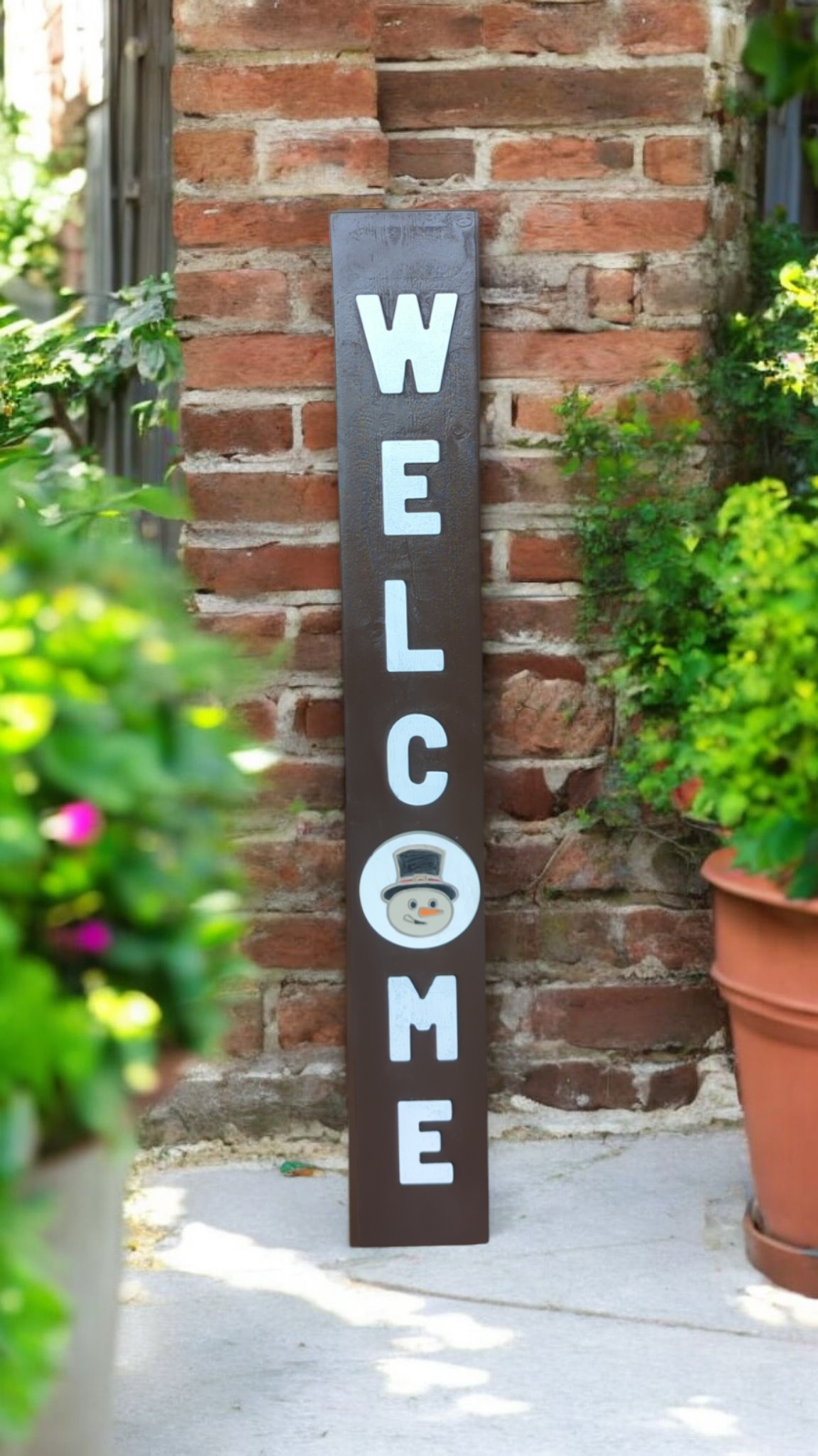 Welcome Sign Insert - Snowman