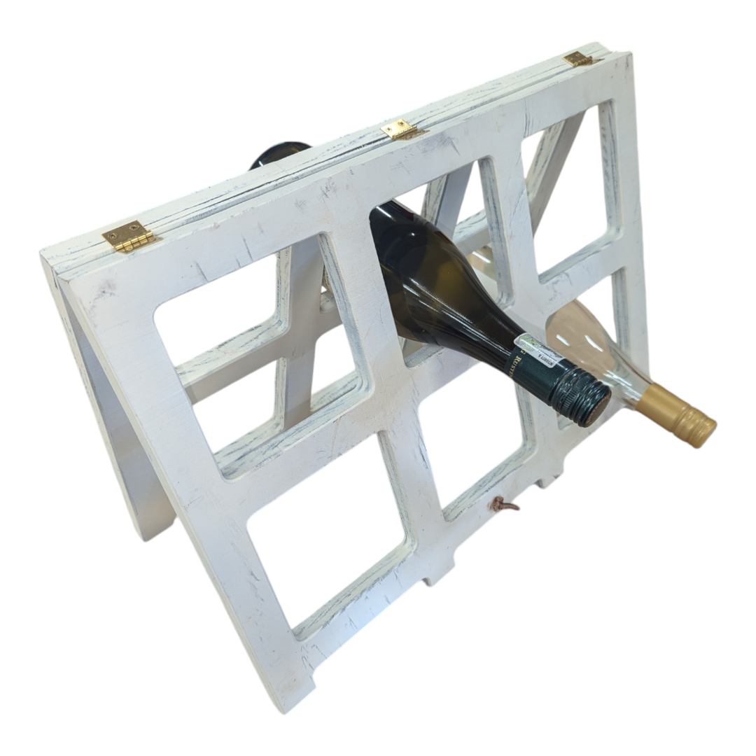 Foldable Wine Rack, Holds 6 Bottles of Wine