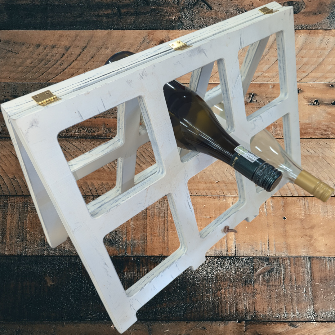 Foldable Wine Rack, Holds 6 Bottles of Wine