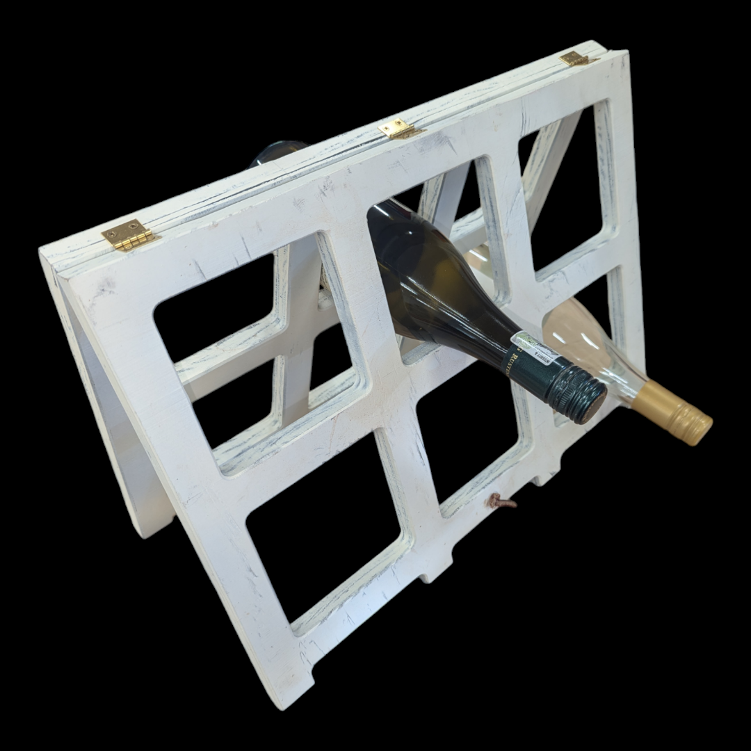 Foldable Wine Rack, Holds 6 Bottles of Wine