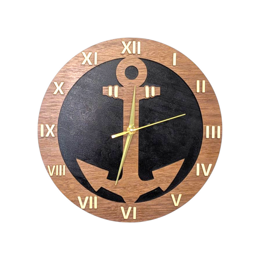 Wall Clock - Anchor Themed Wooden