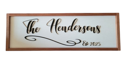 Wood Décor Signs,  Custom Family Last Name Wall Art