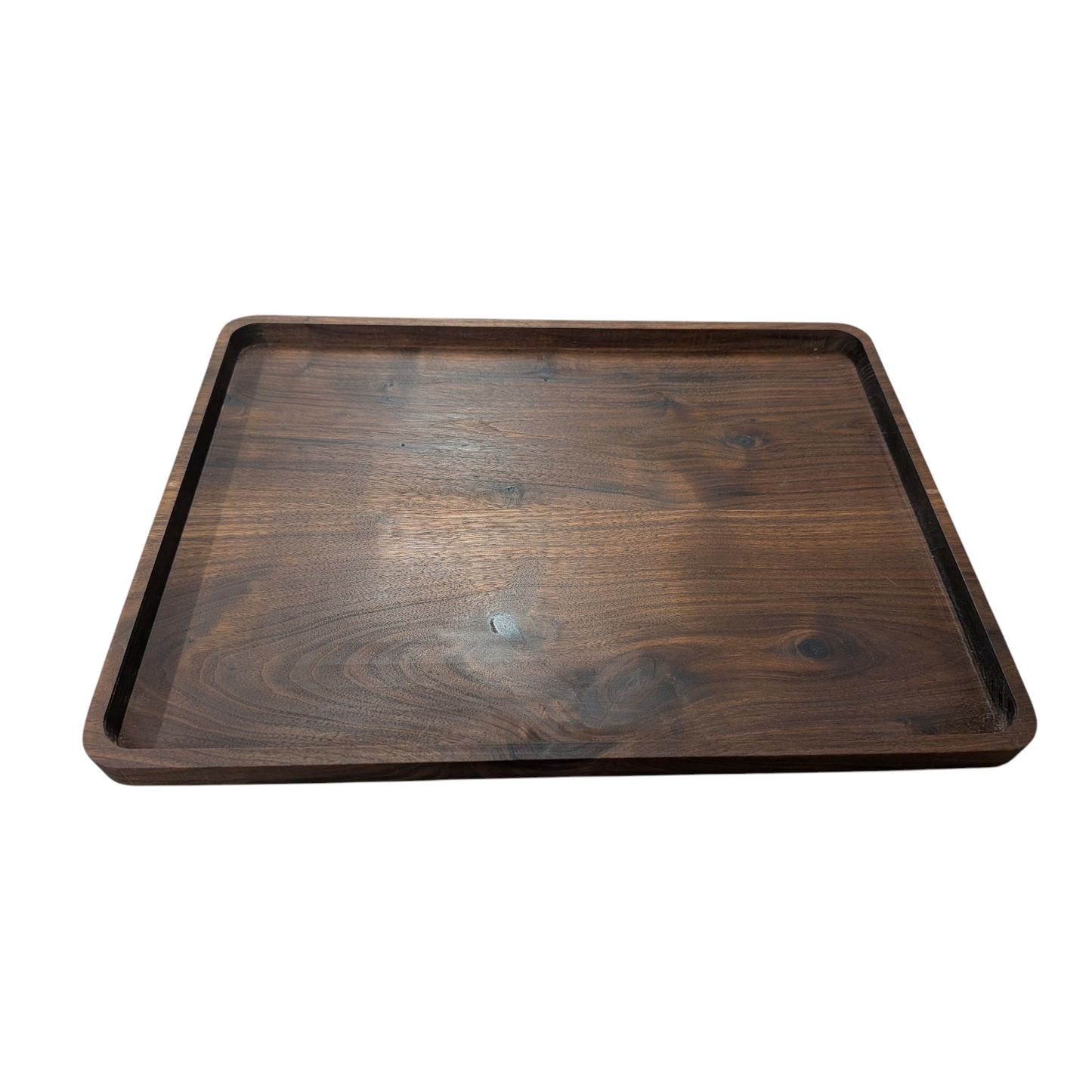 Walnut wooden serving tray