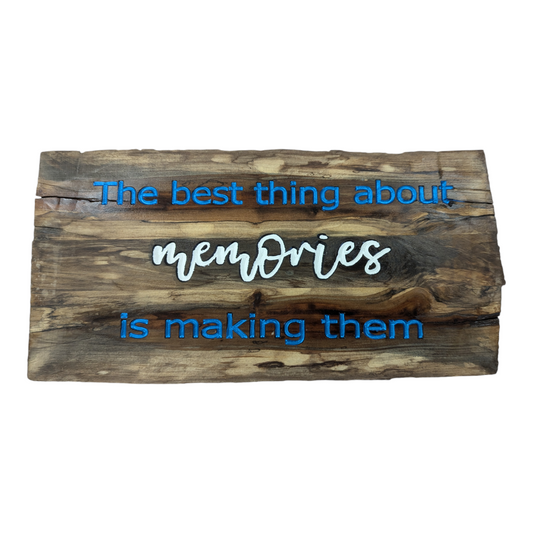 Handcrafted "The best thing about making Memories is making them" Rustic Wooden Wall Art