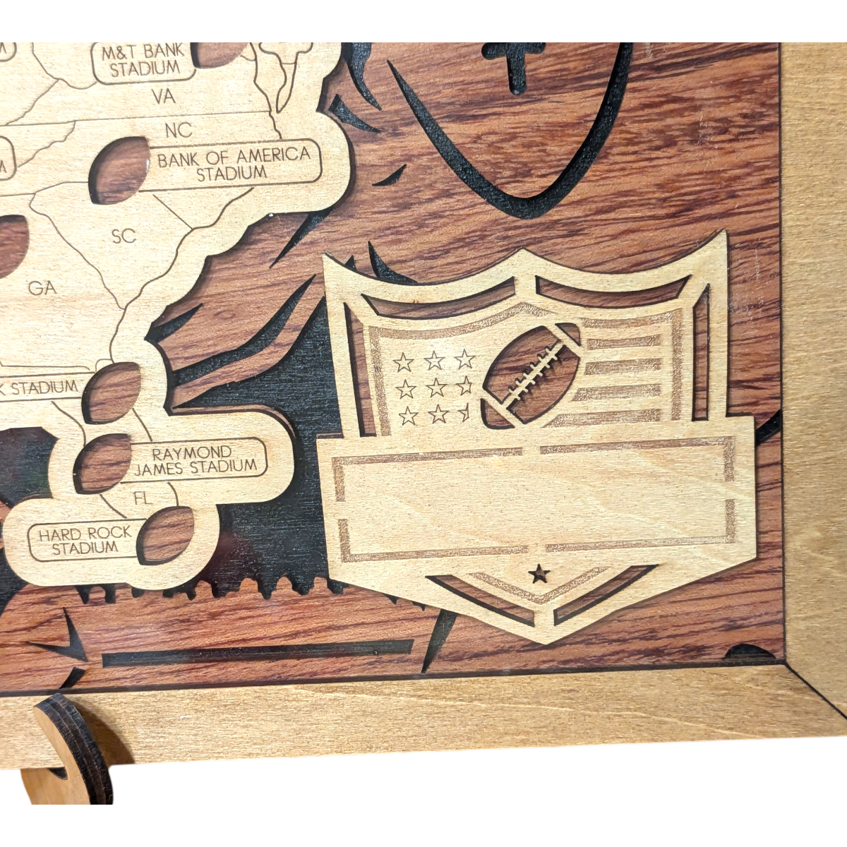 Customizable NFL Football Stadium Family Travel Map w/ Tracker with Inserts