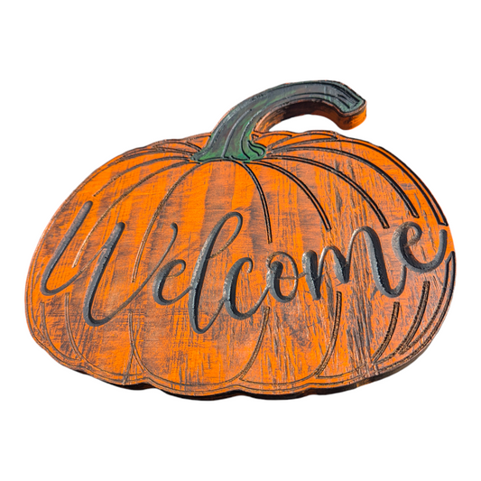 Pumpkin Welcome Sign