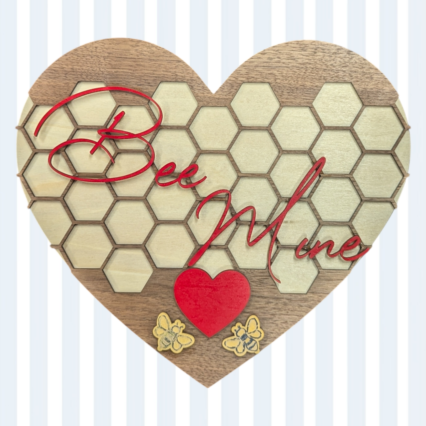 Bee Mine Valentines Round Door Hanger