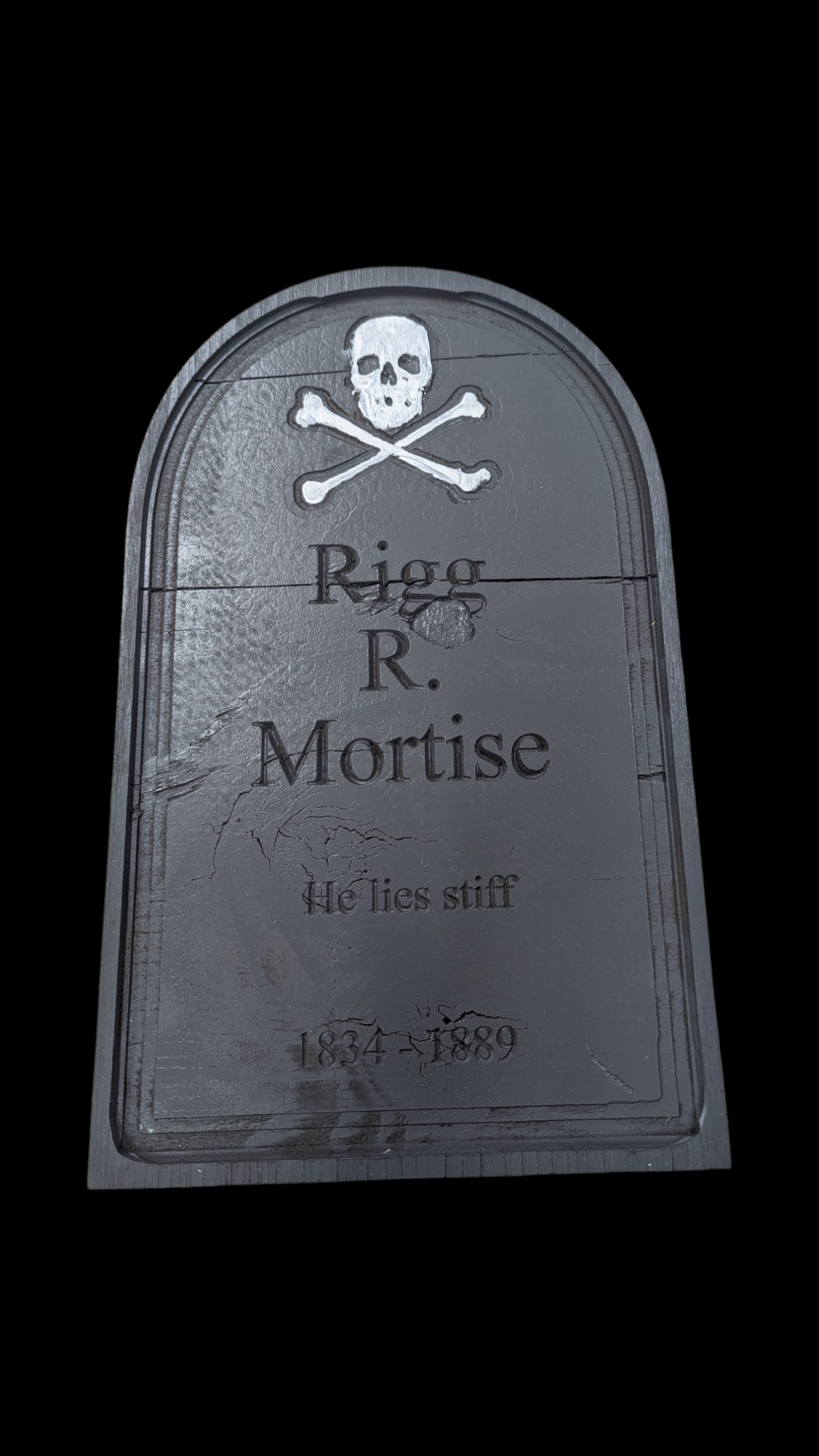 Wood tombstone yard sign