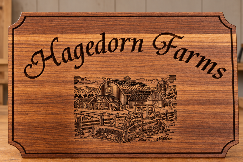 Hagedorn Farms photo with an oil finish and cleaned background